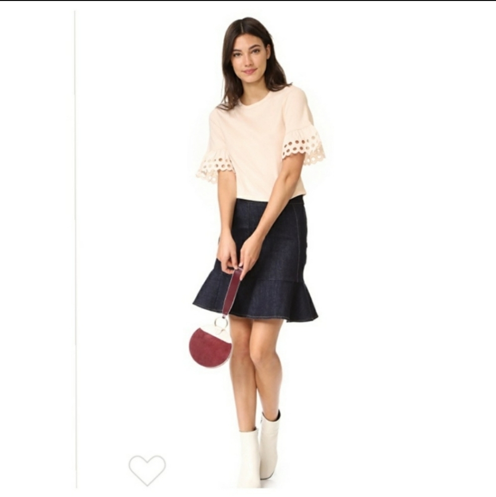 SEE by CHOLE Eyelet Sleeve Shirt